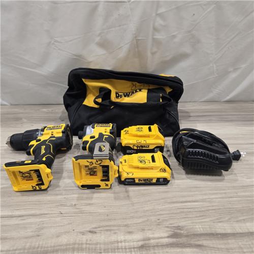 AS-IS DeWalt 20V MAX Atomic Cordless 2 Tool Compact Hammer Drill and Impact Driver Kit