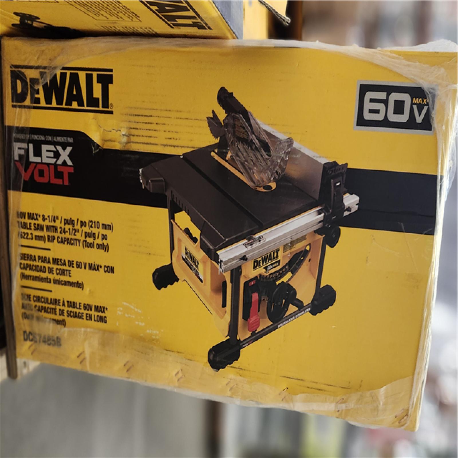 NEW-  DeWALT DCS7485B FLEXVOLT 60-Volt 8-1/4-Inch Adjustable Table Saw - Bare Tool