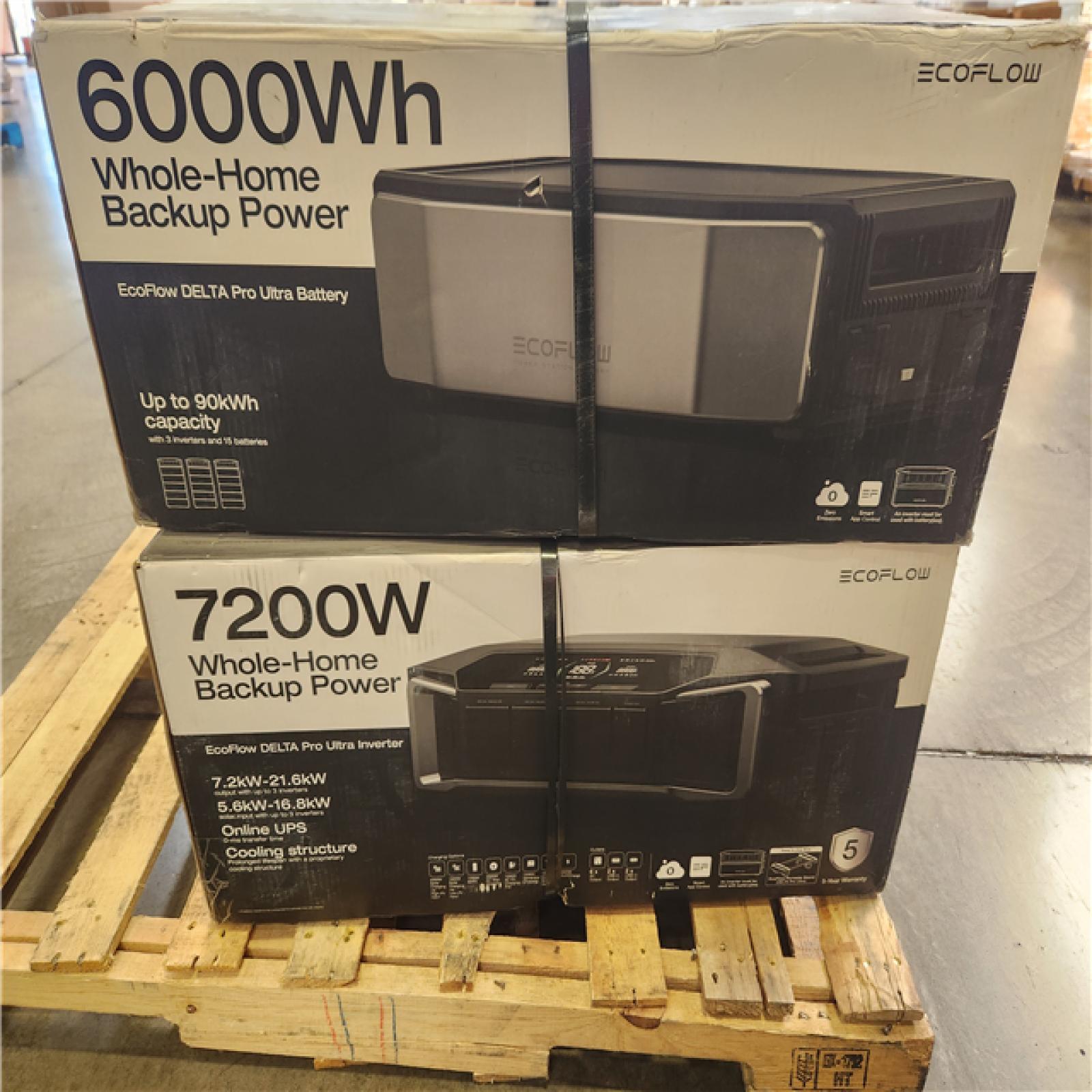 Phoenix NEW EcoFlow Battery Generator 6144Wh Delta Pro Ultra w/Smart Home Panel 2 7200W Output  LFP Power Station Home Backup  Push-Button