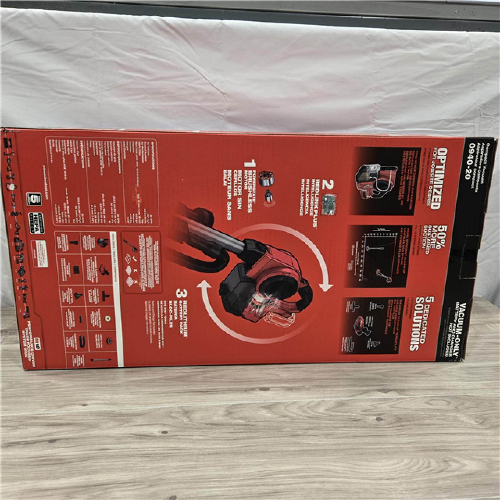 NEW- Milwaukee M18 FUEL 0940-20 0.25 Gal Cordless Compact Hand Vacuum Tool Only 18 V