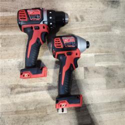 HOUSTON LOCATION - AS-IS Milwaukee M18 18V Lithium-Ion Cordless Drill Driver/Impact Driver Combo Kit