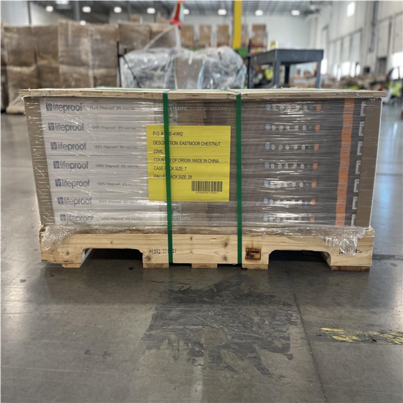 DALLAS LOCATION - Lifeproof Eastmoor Chestnut 22 MIL x 8.7 in. W x 48 in. L Click Lock Waterproof Luxury Vinyl Plank Flooring PALLET-(28 CASES)