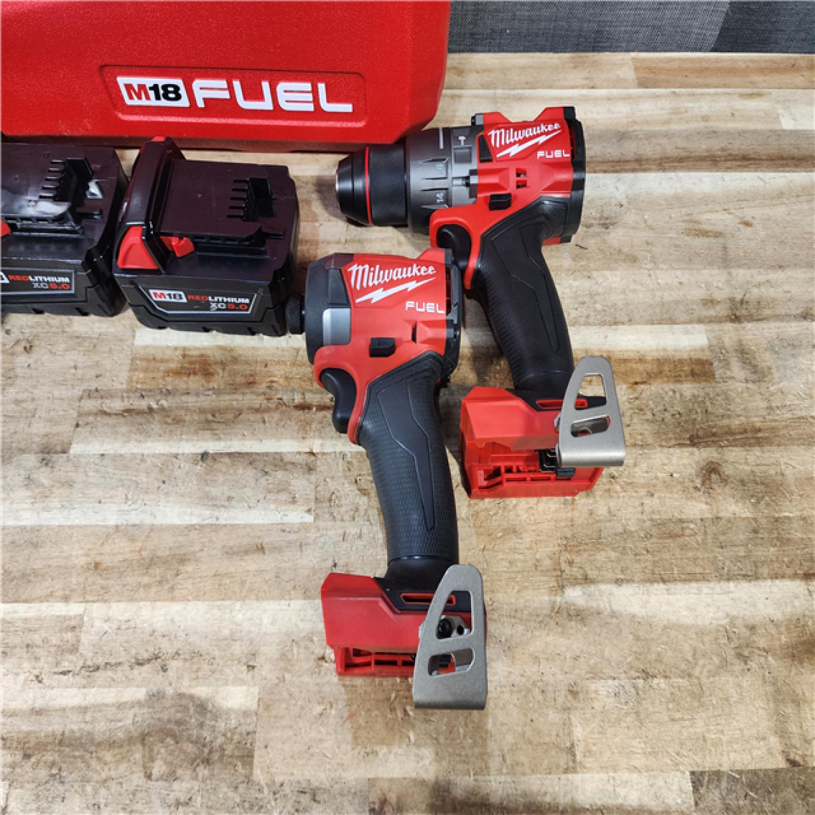 HOUSTON LOCATION - AS - IS Milwaukee FUEL 18V Lithium-Ion Brushless Cordless Hammer Drill and Impact Driver Combo Kit