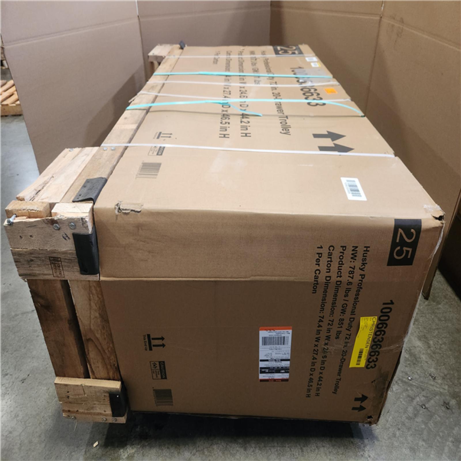 Phoenix NEW Husky Tool Storage 72 in. W x 25 in. D Professional Duty Black Mobile Workbench Cabinet with Stainless Steel Top (SEALED)