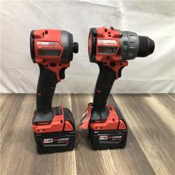 AS-IS Milwaukee FUEL 18V Lithium-Ion Brushless Cordless Hammer Drill and Impact Driver Combo Kit