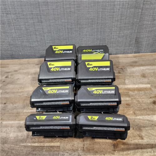 HOUSTON LOCATION - AS-IS RYOBI BATTERY PACK QTY - 8