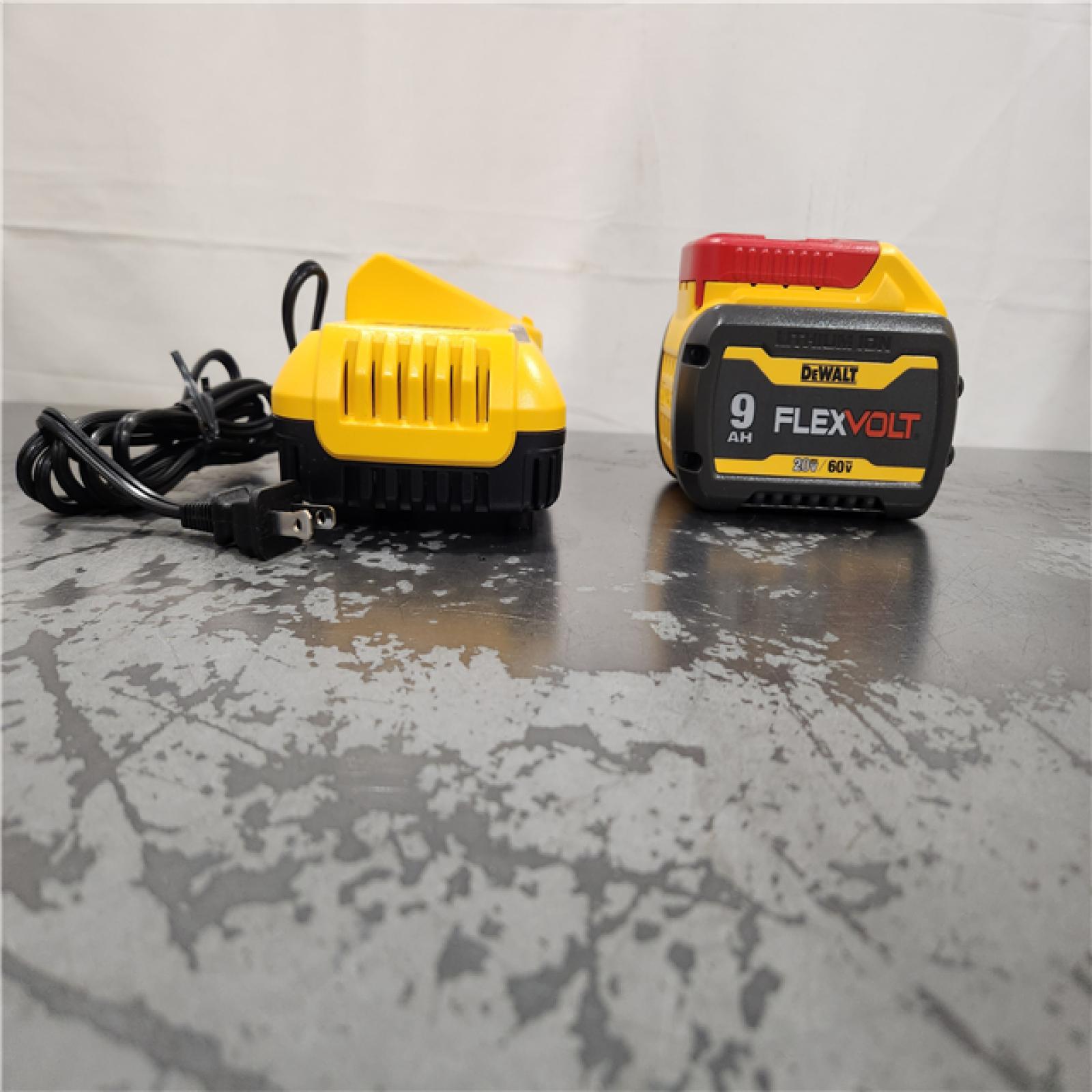 AS-IS- FLEXVOLT 20V/60V MAX Lithium-Ion 9. 0 Ah Battery Pack and Charger Starter Kit