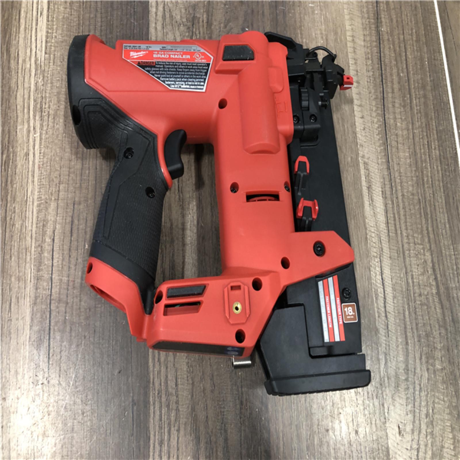 AS-IS Milwaukee FUEL 12-Volt Lithium-Ion Brushless Cordless 18-Gauge 1-1/2 in. Compact Brad Nailer (Tool Only)