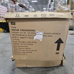 DALLAS LOCATION- AS-IS HUSKY 61 in. W x 26 in. D Heavy Duty 10-Drawer 1-Door Mobile Workbench