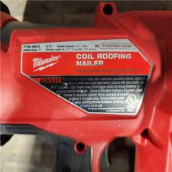 HOUSTON LOCATION - AS-IS Milwaukee M18 FUEL 18-Volt Lithium-Ion Brushless Cordless Coil Roofing Nailer (Tool Only)