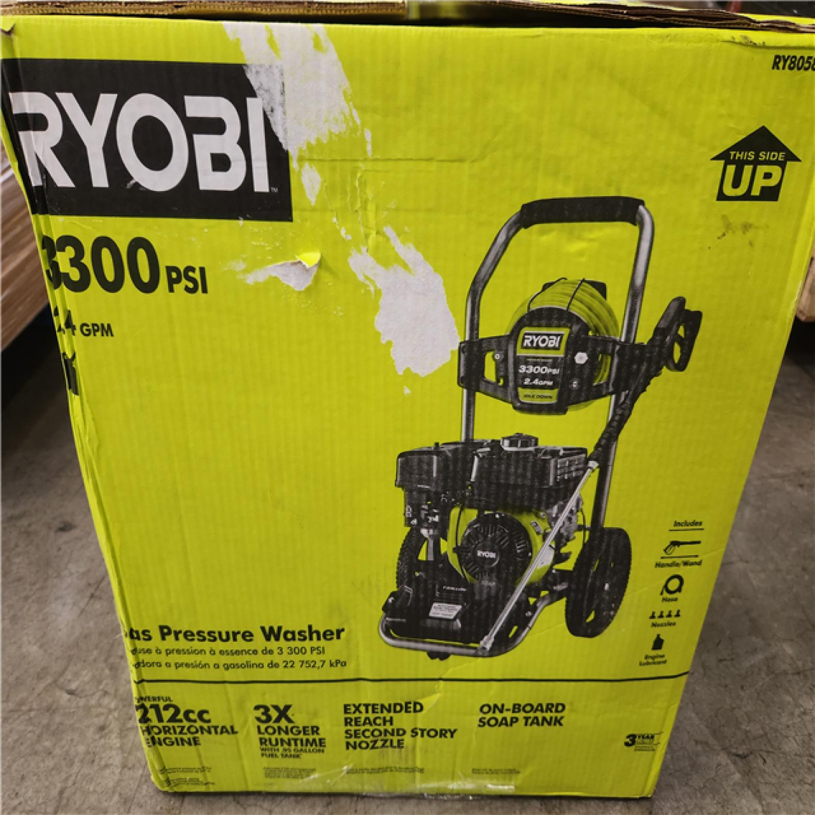 Phoenix NEW RYOBI 3300 PSI 2.4 GPM Cold Water Gas Pressure Washer with 212cc Engine