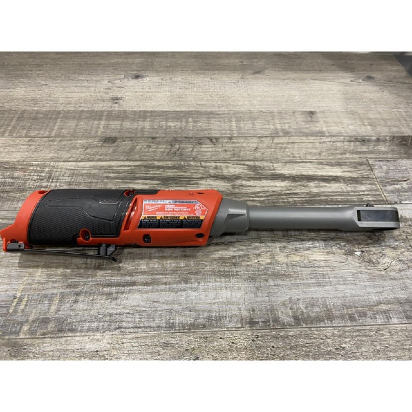 AS-IS Milwaukee  FUEL INSIDER 12V Lithium-Ion Brushless Cordless 1/4 in. - 3/8 in. Extended Reach Box Ratchet (Tool-Only)