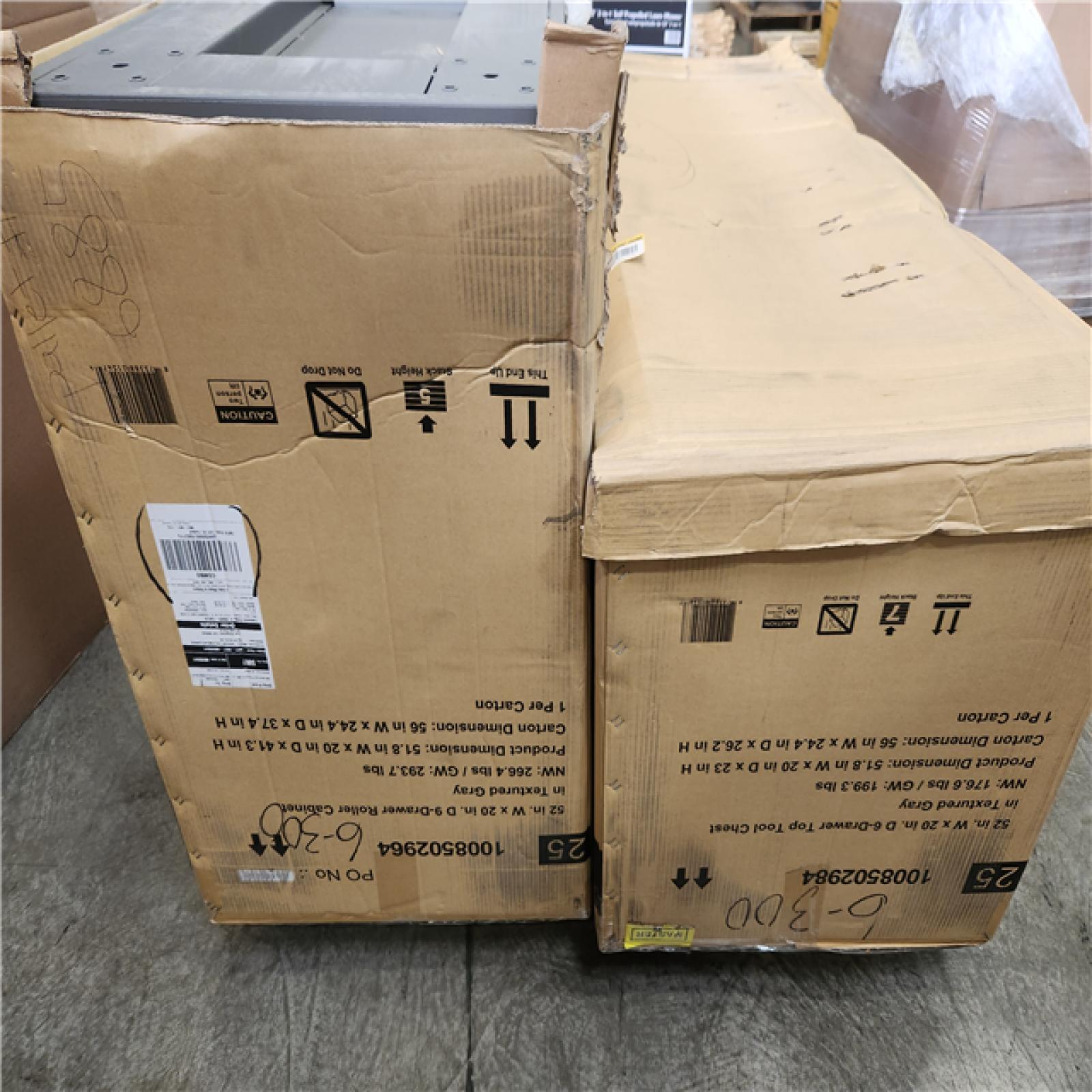 Phoenix AS-IS Husky Heavy-Duty 52 in. W 15-Drawer Matte Gray Steel Rolling Tool Chest Combo