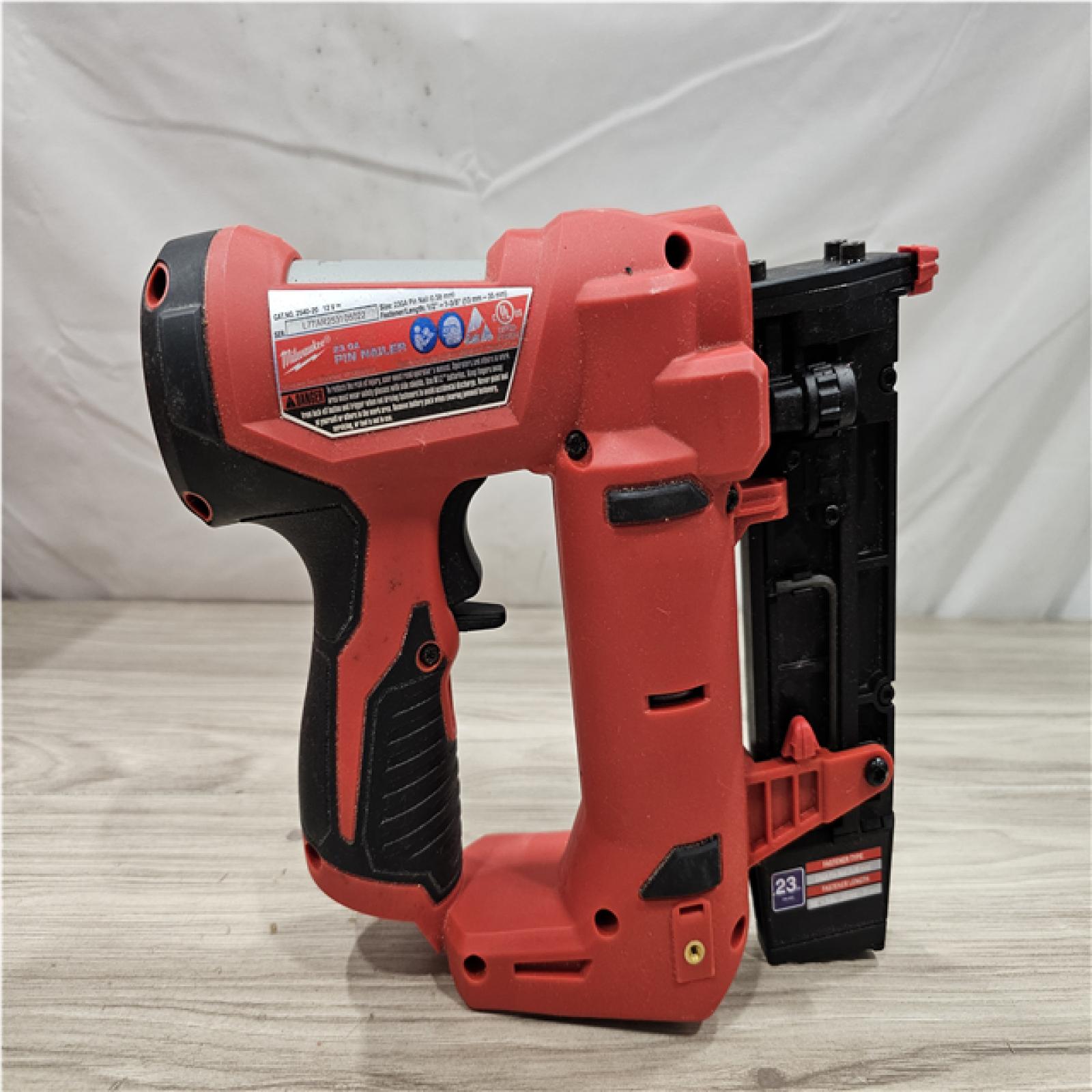AS-IS Milwaukee M12 12-Volt 23-Gauge Lithium-Ion Cordless Pin Nailer (Tool-Only)
