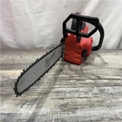 AS-IS Milwaukee FUEL 14 in. 18V Lithium-Ion Brushless Cordless Battery Top Handle Chainsaw (Tool Only)
