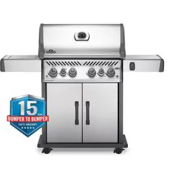 DALLAS LOCATION - NAPOLEON Rogue 4-Burner Propane Gas Grill in Stainless Steel with Infrared Rear and Side Burners
