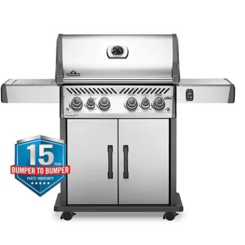 DALLAS LOCATION - NAPOLEON Rogue 4-Burner Propane Gas Grill in Stainless Steel with Infrared Rear and Side Burners