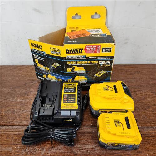 AS-IS DEWALT Powerstack 20-Volt Lithium-Ion 5.0 Ah and 1.7 Ah Batteries and Charger