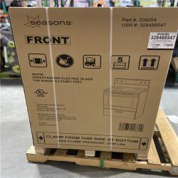 DALLAS LOCATION- Seasons® 5.2 Cu. Ft. Freestanding Electric Range, Glass Top, White