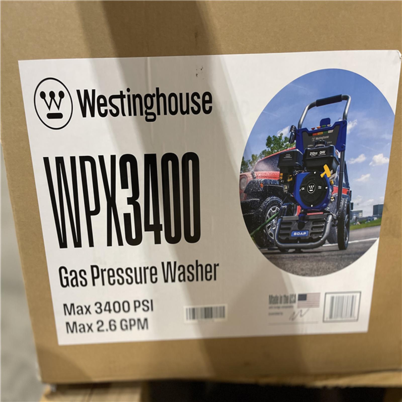 DALLAS LOCATION - Westinghouse WPX3400 Gas Pressure Washer  3400 PSI PALLET-(2 UNITS)