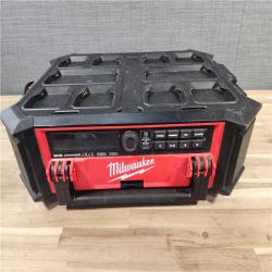 HOUSTON LOCATION - AS-IS Milwaukee 2950-20 18V M18 PACKOUT Lithium-Ion Cordless Radio + Charger (Tool Only)