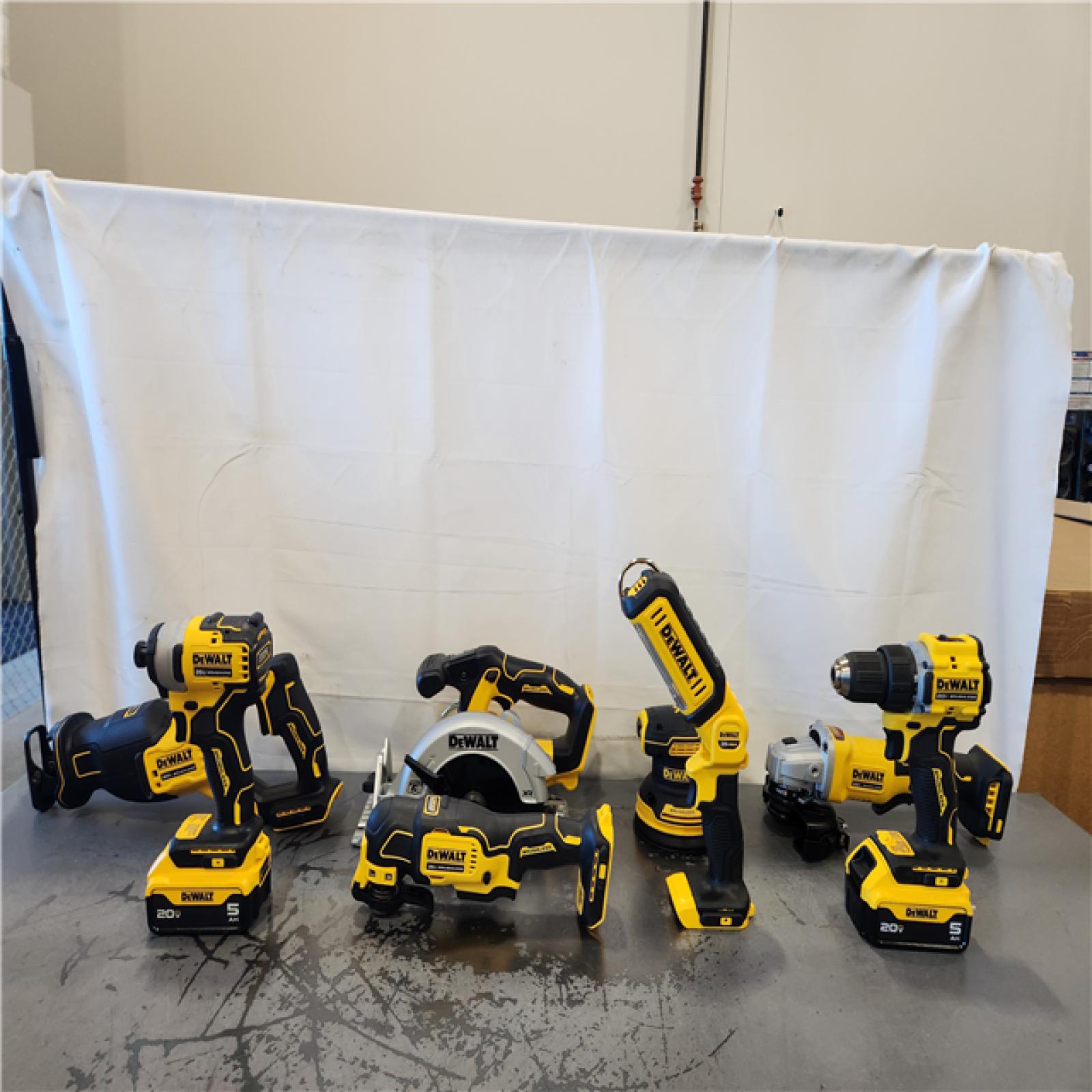 AS-IS- 20V Lithium-Ion Cordless 8-Tool Combo Kit with (2) 5.0 Ah Batteries and Charger