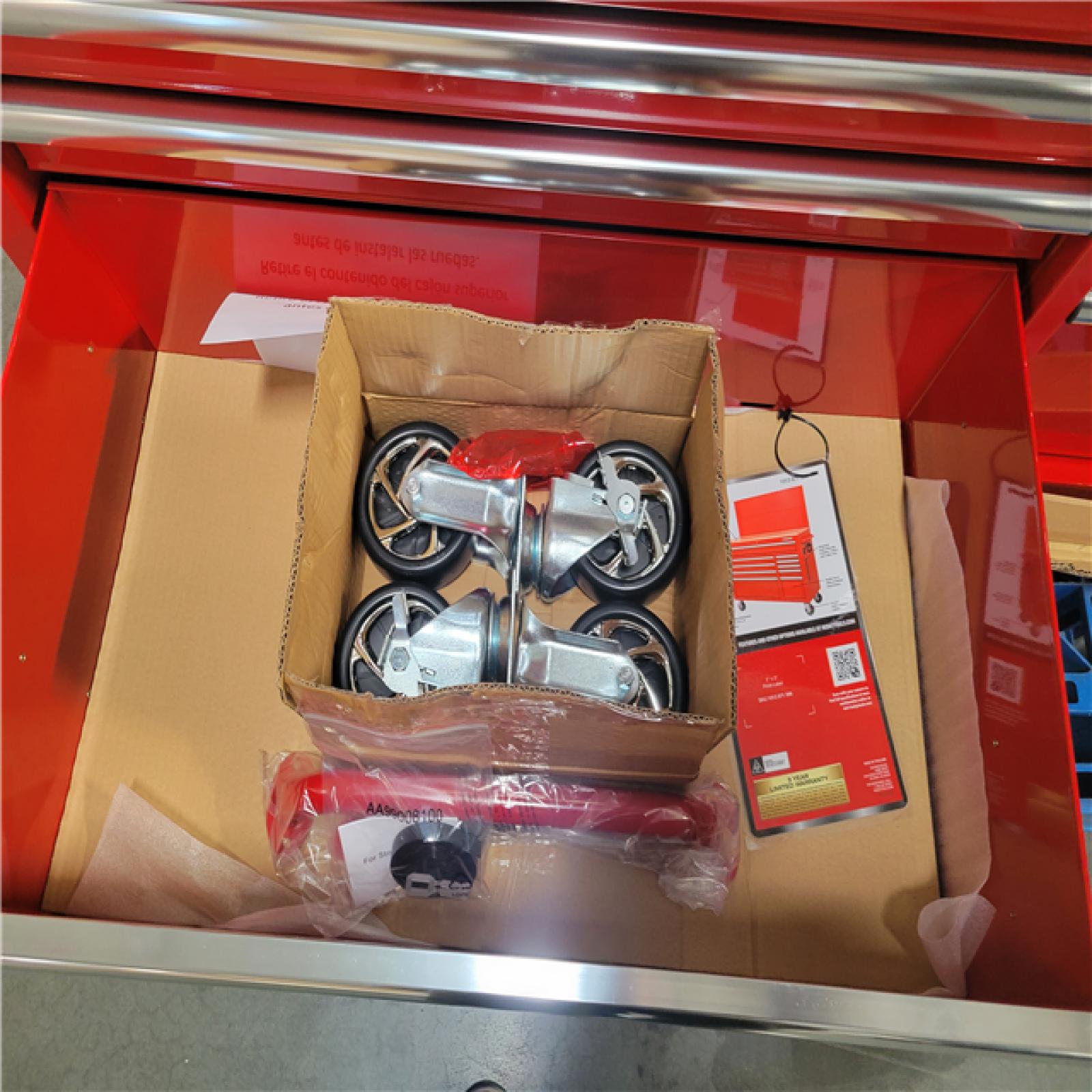 California NEW HUSKY 52 in. 10 Drawer Mobile Workbench with Pegboard