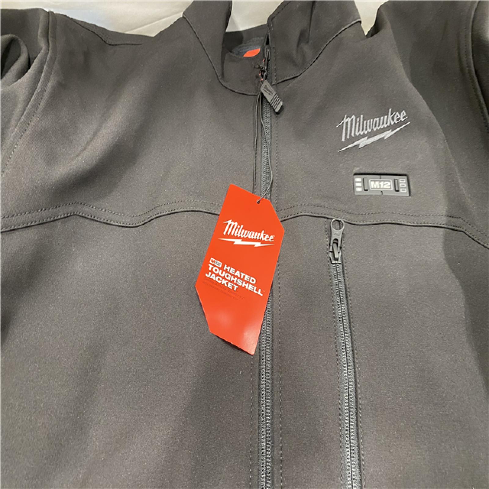 AS-IS Milwaukee Men's 2X-Large 12-Volt Lithium-Ion Cordless Tough Shell Black Heated Jacket Kit