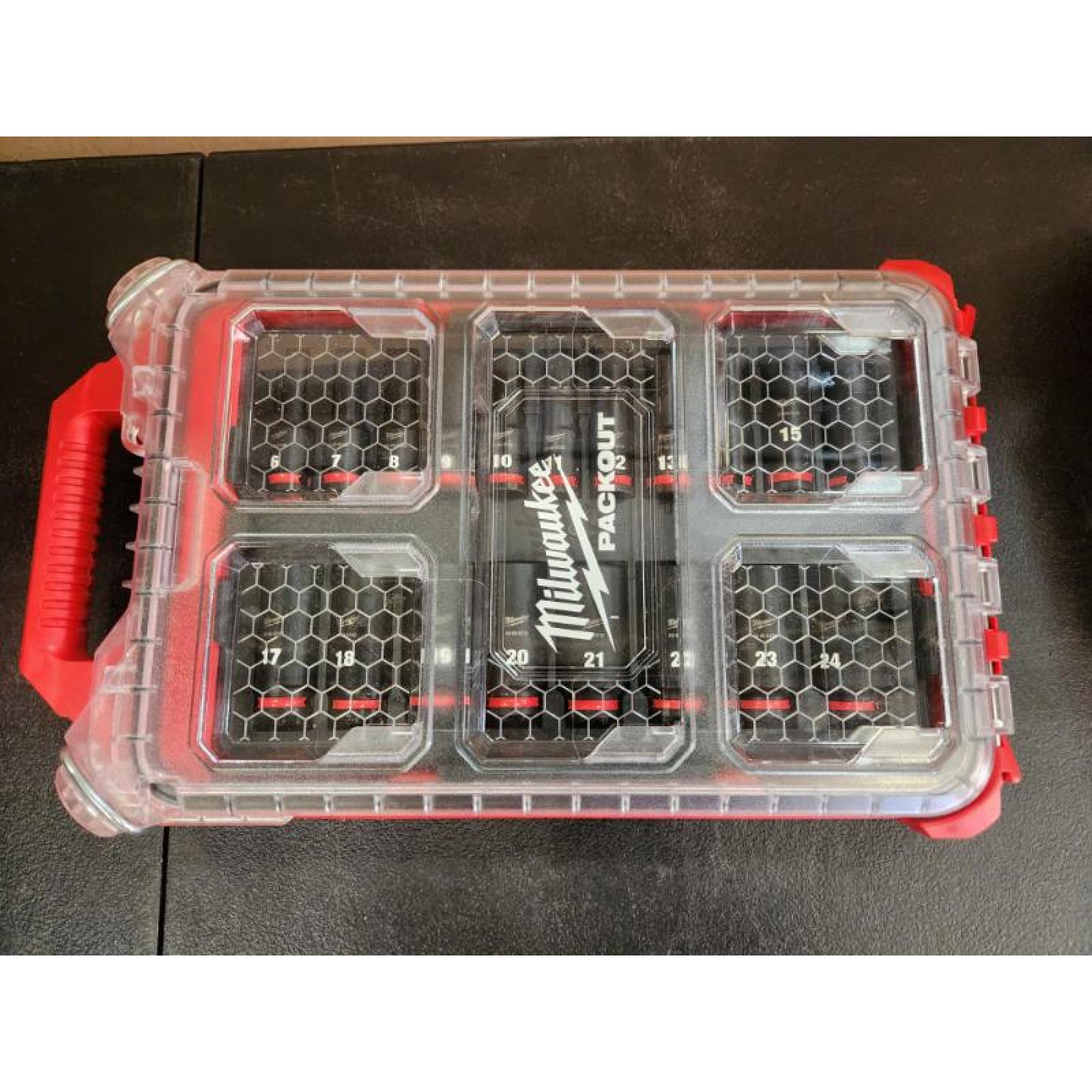 Phoenix NEW Milwaukee SHOCKWAVE Impact-Duty 3/8 in. Drive Metric Deep Well Impact PACKOUT Socket Set (19-Piece)