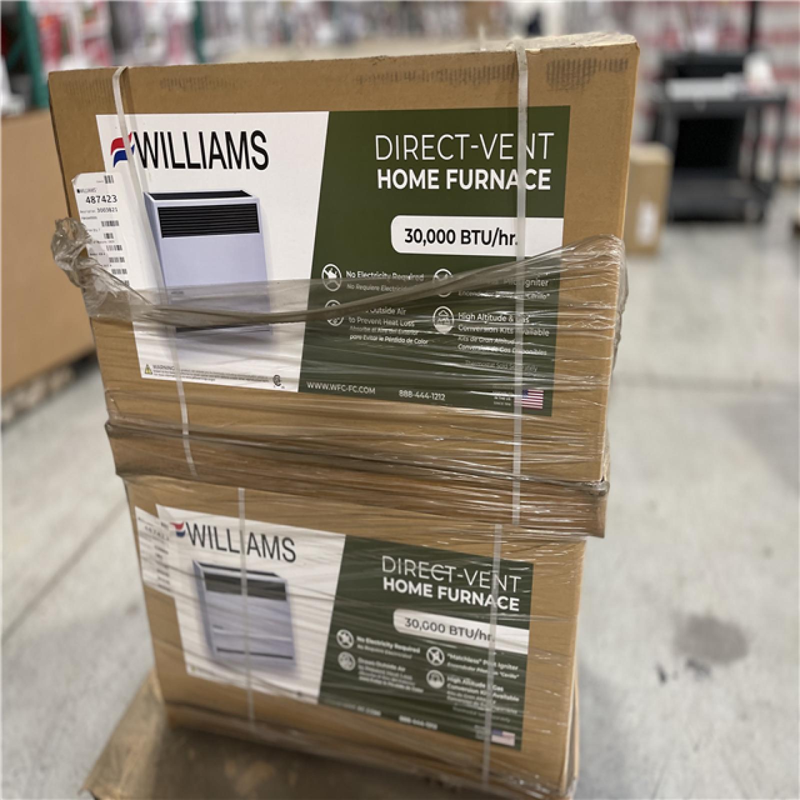 DALLAS LOCATION - Surface-Mount Gas Wall Heater, Natural Gas, Direct Vent Vent Type, Gravity Convection(2 UNITS)