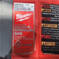 HOUSTON LOCATION - AS-IS MILWAUKEE 7-1/4 REAR HANDLE CIRCULAR SAW (TOOL ONLY)