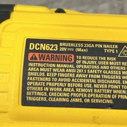 AS-IS DEWALT ATOMIC 20V MAX Lithium Ion Cordless 23 Gauge Pin Nailer Kit