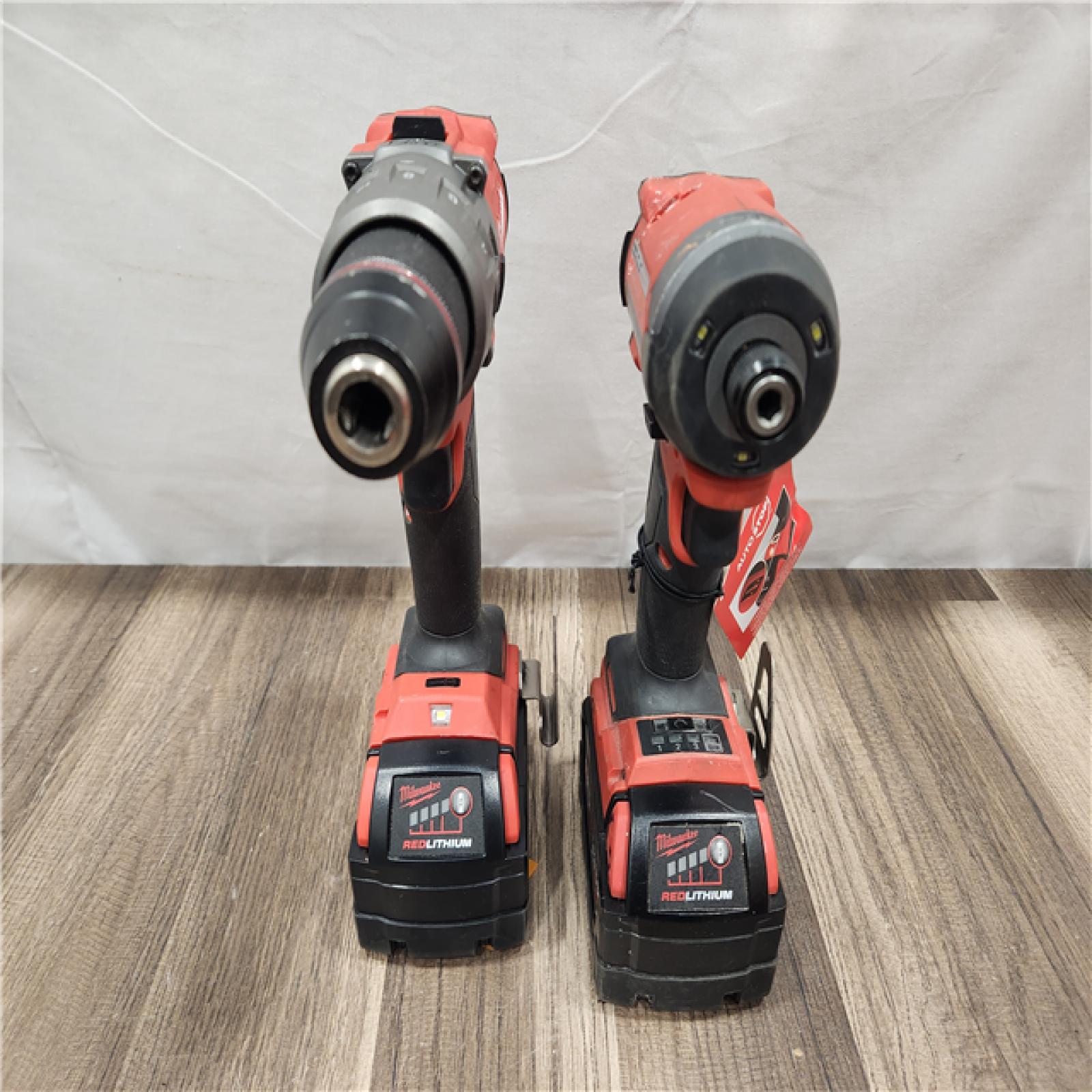 AS-IS- MILWAUKEE FUEL 18V Lithium-Ion Brushless Cordless Hammer Drill and Impact Driver Combo Kit