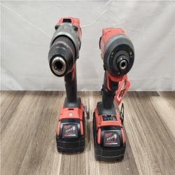 AS-IS- MILWAUKEE FUEL 18V Lithium-Ion Brushless Cordless Hammer Drill and Impact Driver Combo Kit