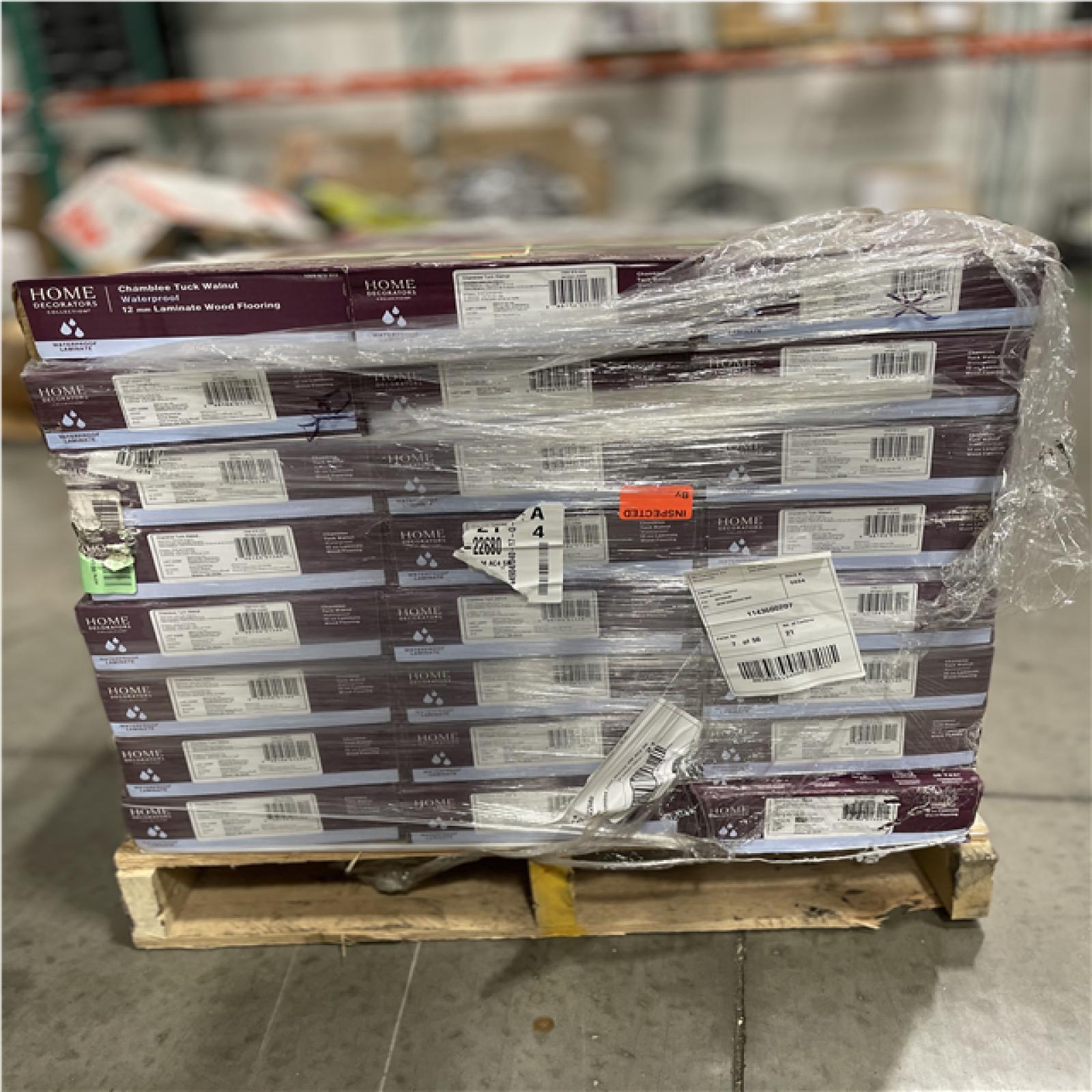 DALLAS LOCATION- Decorators Collection Chamblee Tuck Walnut 12 mm T x 8.03 in. W Waterproof Laminate Wood Flooring (15.9 sqft/case)PALLET-(22 CASES)