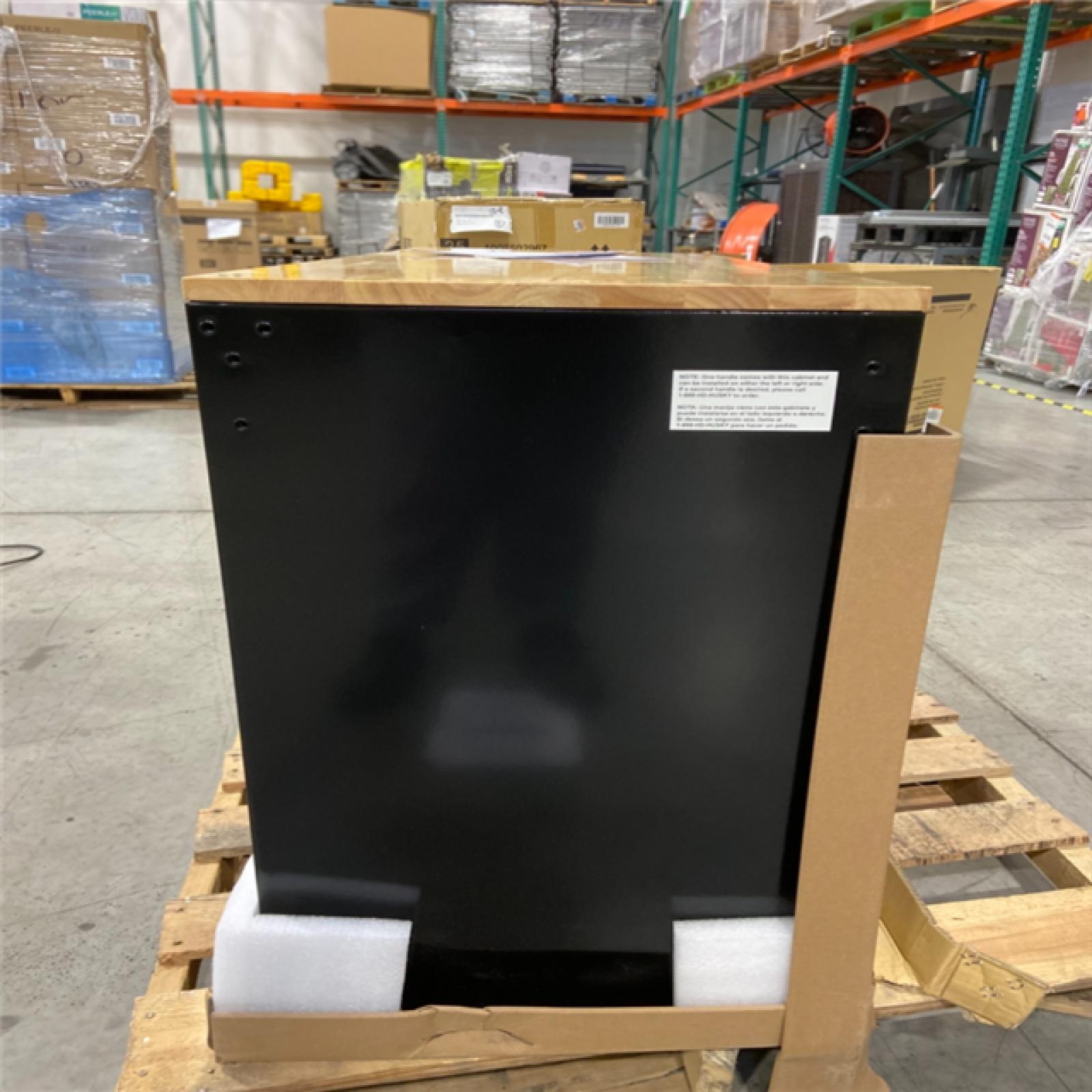 DALLAS LOCATION - Husky Tool Storage 46 in. W x 18 in. D 9-Drawer Mobile Workbench Cabinet in Gloss Black