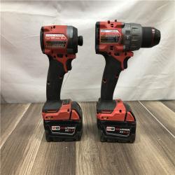 AS-IS Milwaukee FUEL 18V Lithium-Ion Brushless Cordless Hammer Drill and Impact Driver Combo Kit
