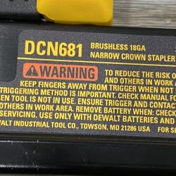 AS-IS DEWALT 20V MAX XR Lithium-Ion Cordless 18-Gauge Narrow Crown Stapler Kit