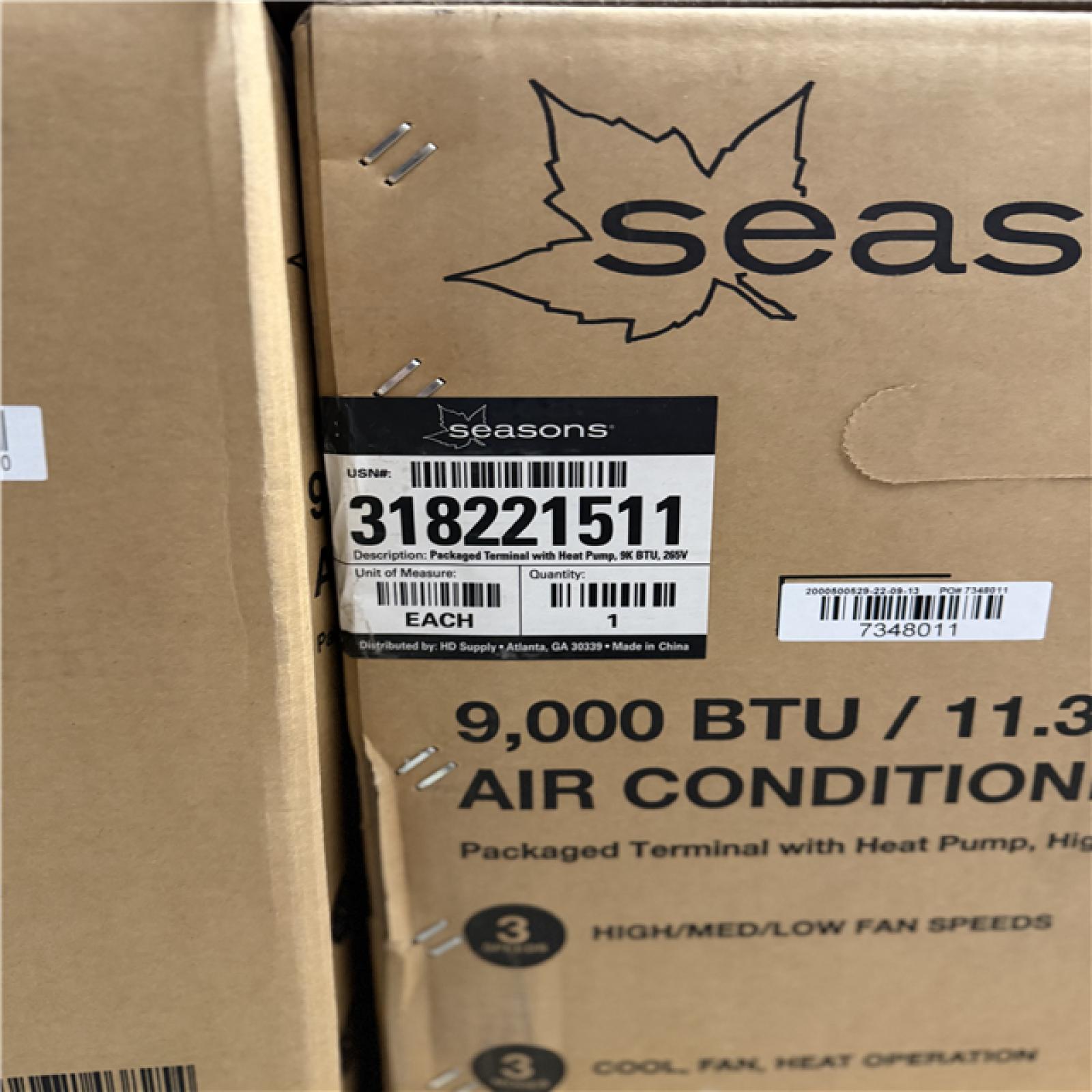 DALLAS LOCATION- Seasons 9000 BTU Air Conditioner PALLET (5 UNITS)