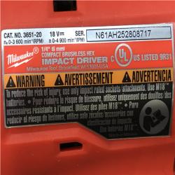 AS-IS Milwaukee 18-Volt Lithium-Ion Brushless Cordless Compact Hammer Drill/Impact Combo Kit