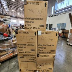 Phoenix Location 20 in. H x 24 in. x 11 in. Composite White Wash Deck Box in a Smooth Cement Finish (5 Boxes)