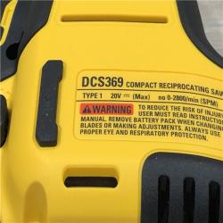 AS-IS DEWALT ATOMIC 20V MAX Cordless Compact Reciprocating Saw (Tool Only)