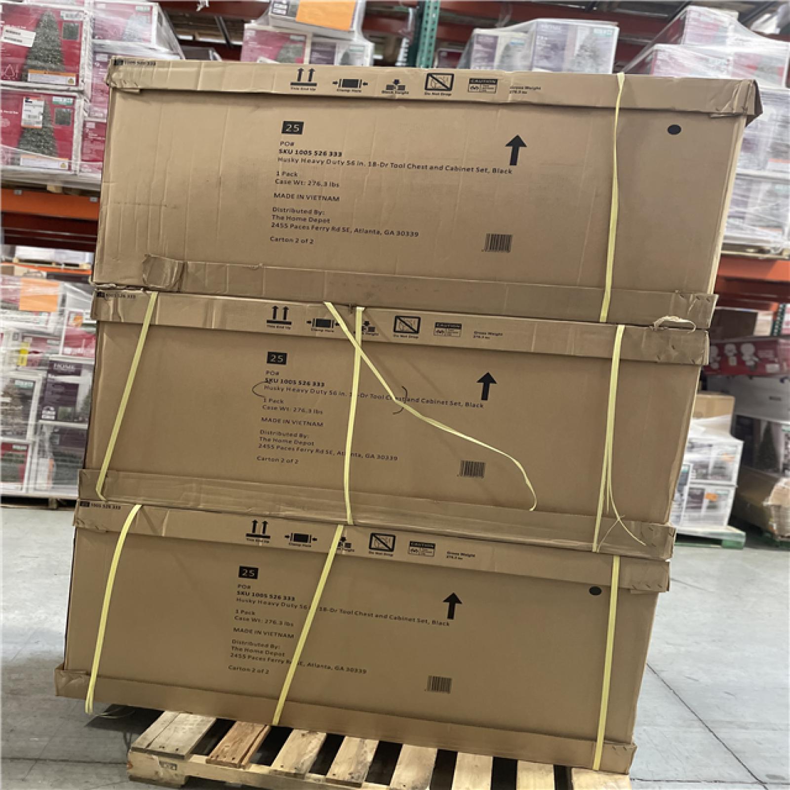 DALLAS LOCATION- DALLAS LOCATION- AS-IS HUSKY HEAVY DUTY 56IN. 18-DRAWER TOOL CHEST (TOOL CHEST ONLY  3 UNITS)