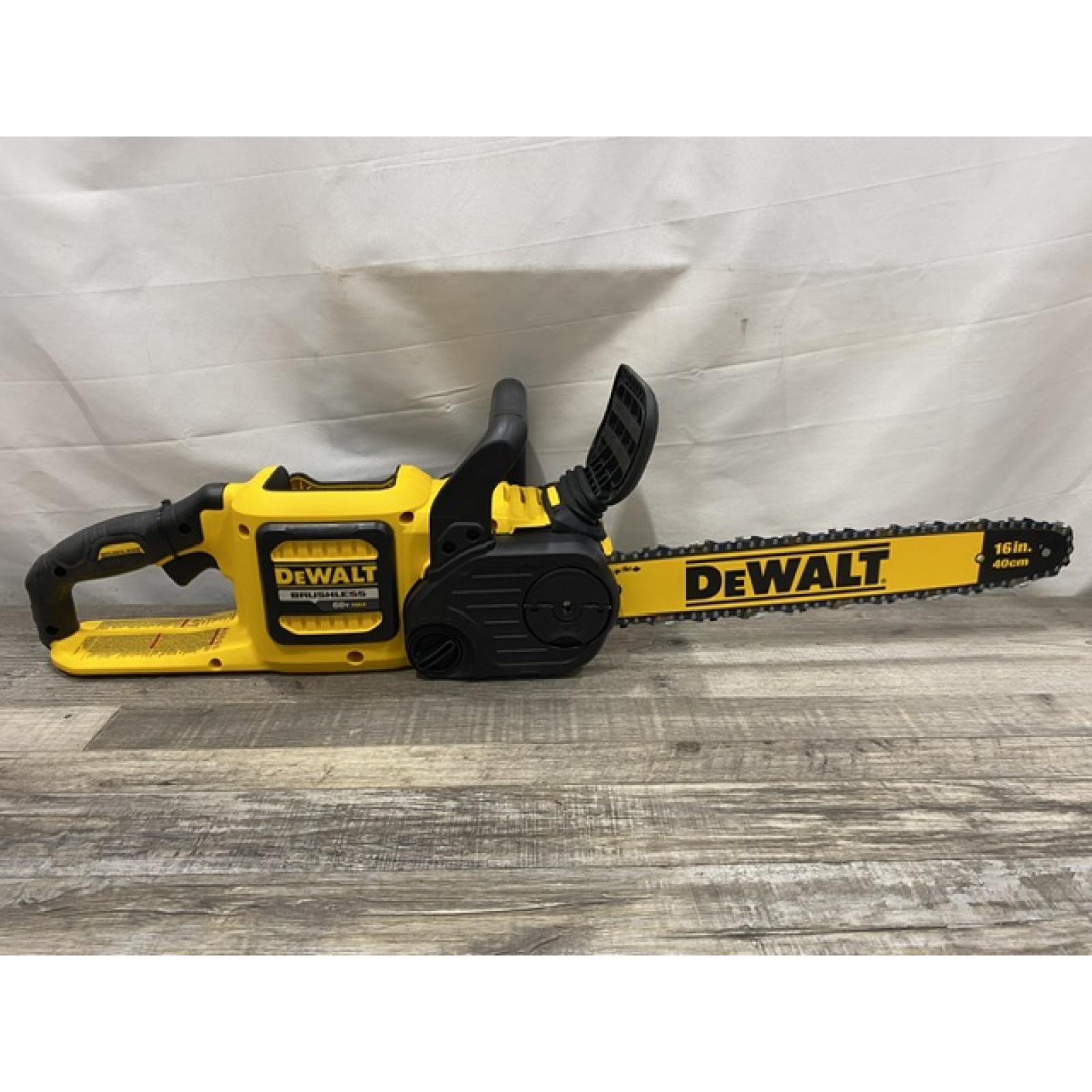 AS-IS DEWALT FLEXVOLT 60V MAX 16in. Brushless Cordless Battery Powered Chainsaw (Tool Only)