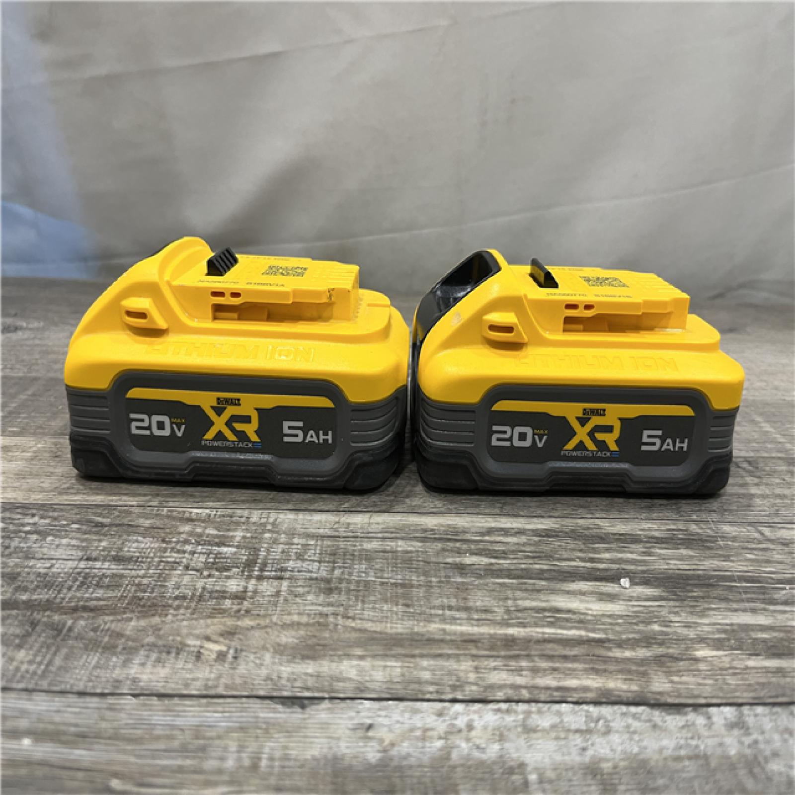 AS-IS DEWALT 20V MAX XR POWERSTACK Lithium-Ion 5.0Ah Battery (2 -Pack)