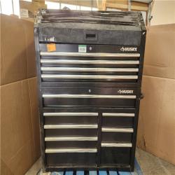 Phoenix AS-IS Husky Tool Storage 42 in. W x 18 in. D Standard Duty Black Tool Chest Combo