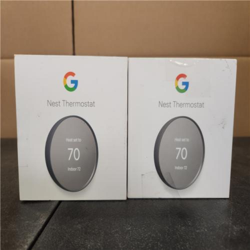 Phoenix AS-IS Google Nest Thermostat - Smart Programmable Wi-Fi Thermostat - (2-Pack)
