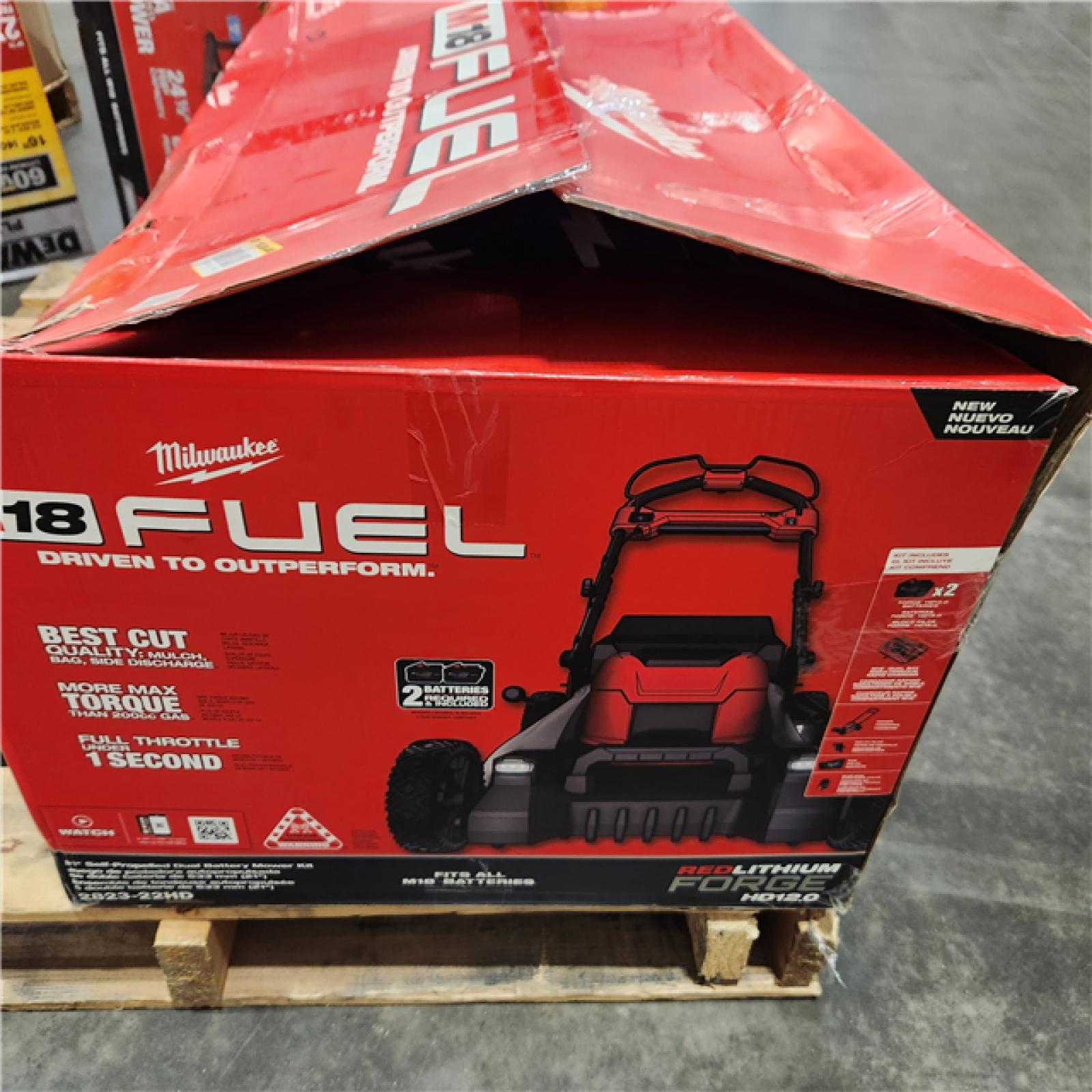As-Is- M18 FUEL Brushless Cordless 21 in. Walk Behind Dual Battery Self-Propelled Mower W/(2) 12.0Ah Battery and Rapid Charger