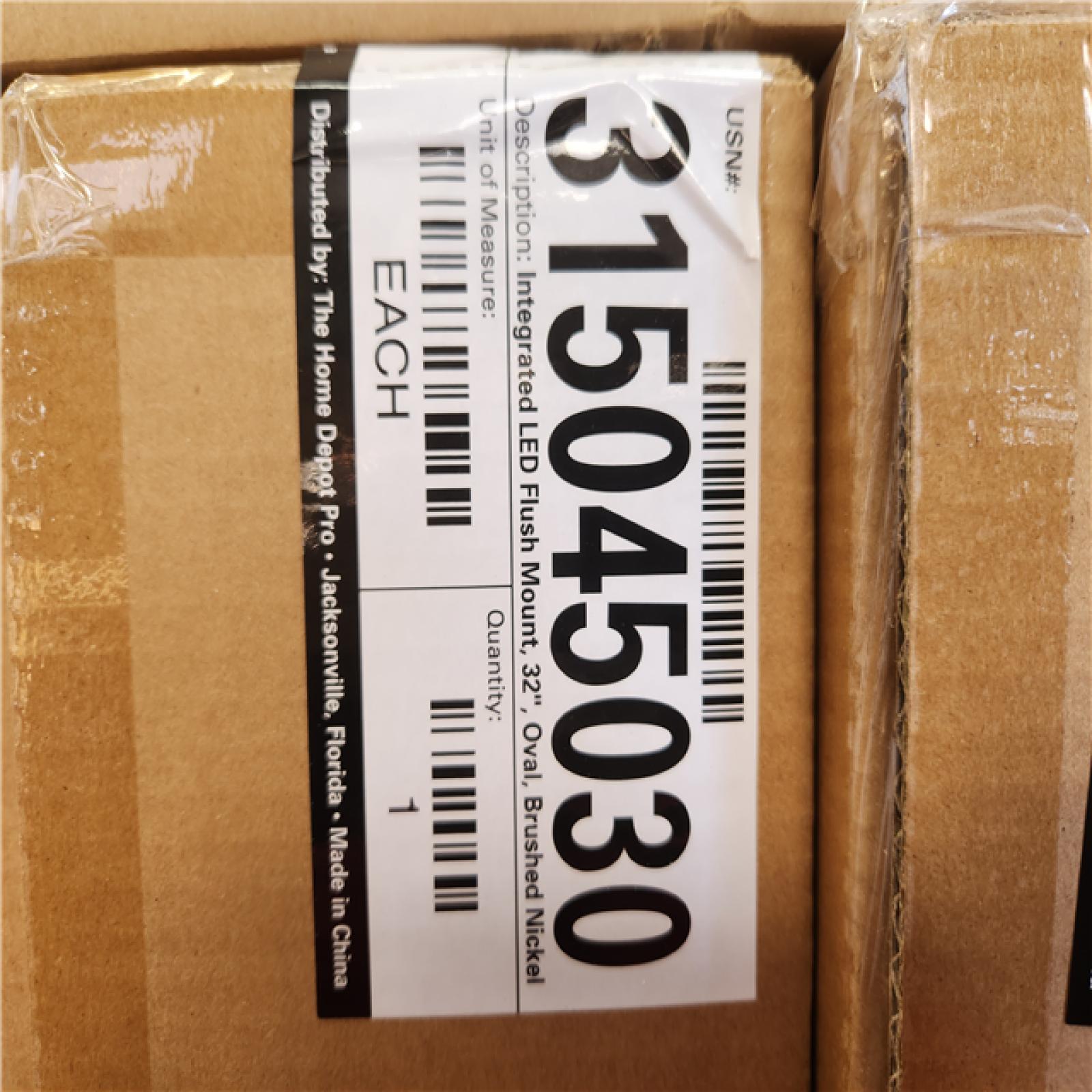 Phoenix NEW EnviroLite LED 32.3 inch Brushed Nickel Flush Mount Ceiling Light Pallet 26-Lights (SEALED)