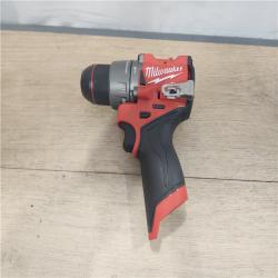 AS-IS- Milwaukee M12 FUEL 12-Volt Lithium-Ion Brushless Cordless 1/2 in. Hammer Drill Kit with 1 Compact 2.0Ah Battery Pack and 1 Charger